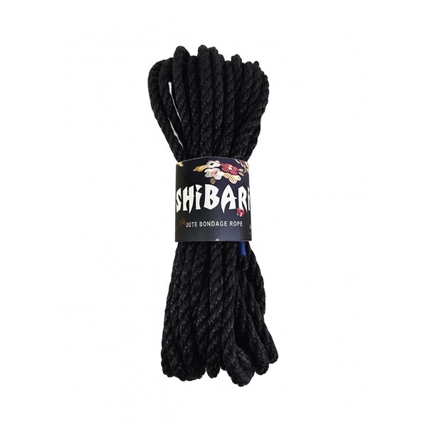 Джутова мотузка для Шибарі Feral Feelings Shibari Rope, 8 м Чорна