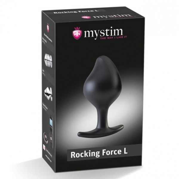 Силіконовий анальний затор Mystim Rocking Force L для електростимулятора