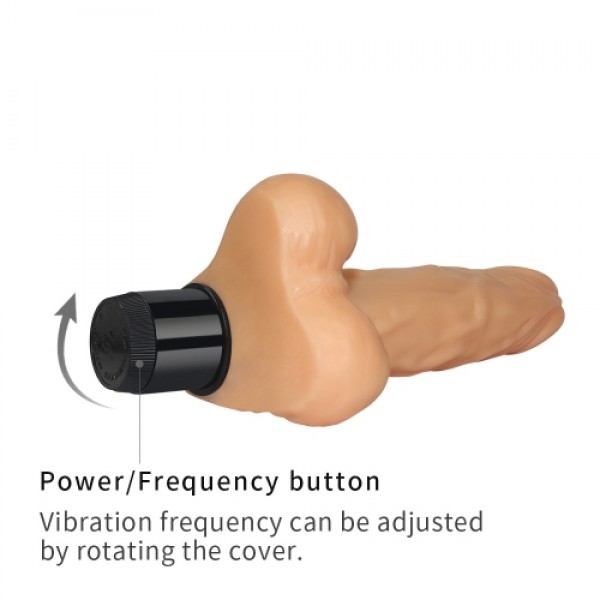Реалістичний вібратор LoveToy Reel Feel Vibrator with balls Flesh 8,0