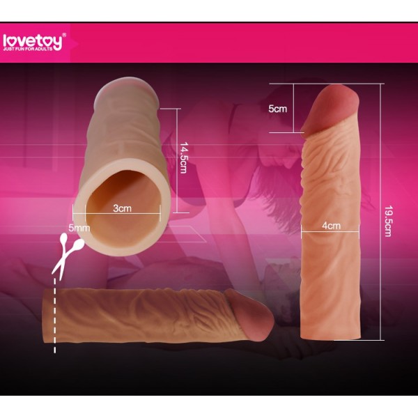 Насадка на пенис LoveToy Pleasure X-Tender Penis Sleeve Add 2 Телесная