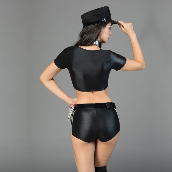 Эротический костюм полицейской JSY Пленительная Бонни Черный S/M