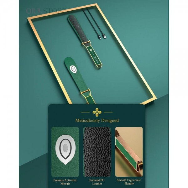 Паддл з електростимуляцією та додатком Lockink Qiui Smart Beat Pat, шкіряний, зелений