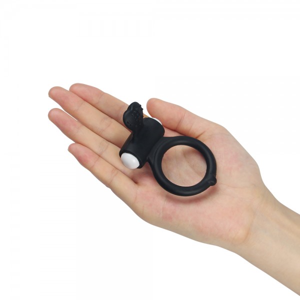 Эрекционное кольцо LoveToy Power Clit Cockring Черное