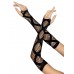 Довгі мітенки Leg Avenue Faux wrap net arm warmers велика сітка Black One size