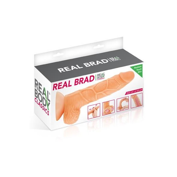 Фаллоимитатор с подвижной крайней плотью Real Body Real Brad
