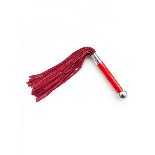 Флоггер DS Fetish Leather flogger suede red 45 см