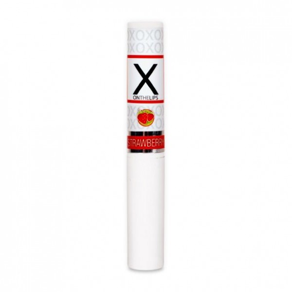 Стимулирующий бальзам для губ унисекс Sensuva X on the Lips Strawberry с феромонами