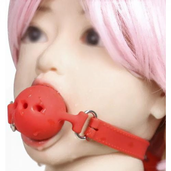 Кляп DS Fetish Mouth Silicone gag M red