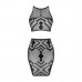 Еротичний напівпрозорий комплект Obsessive K101 top & skirt топ, спідниця чорний S/M/L