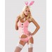 Эротический костюм зайчика Obsessive Bunny suit 4 pcs costume pink L/XL