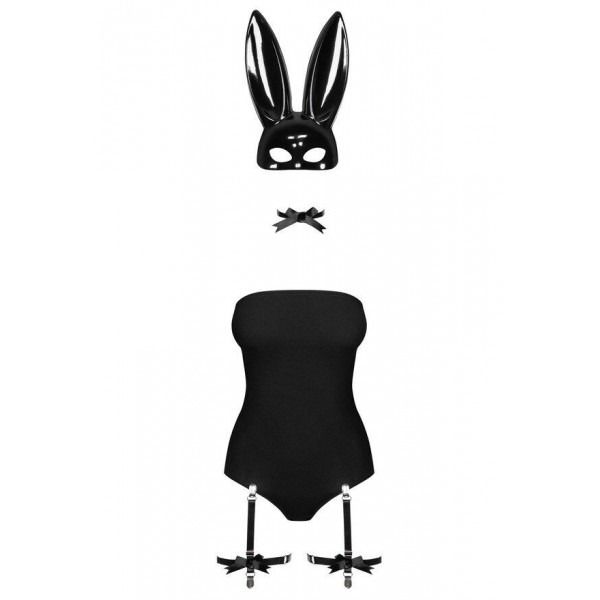 Еротичний костюм кролика Obsessive Bunny costume яорний S/M