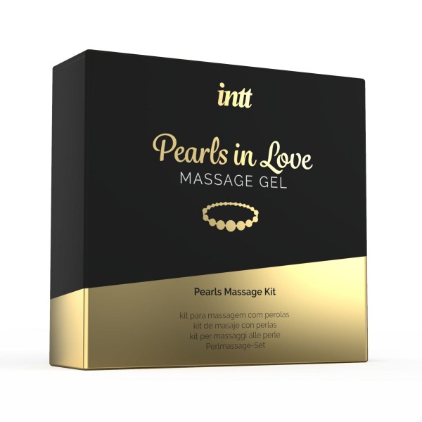 Набор для жемчужного массажа Intt Pearls in Love: ожерелье и силиконовый массажный гель 15 мл
