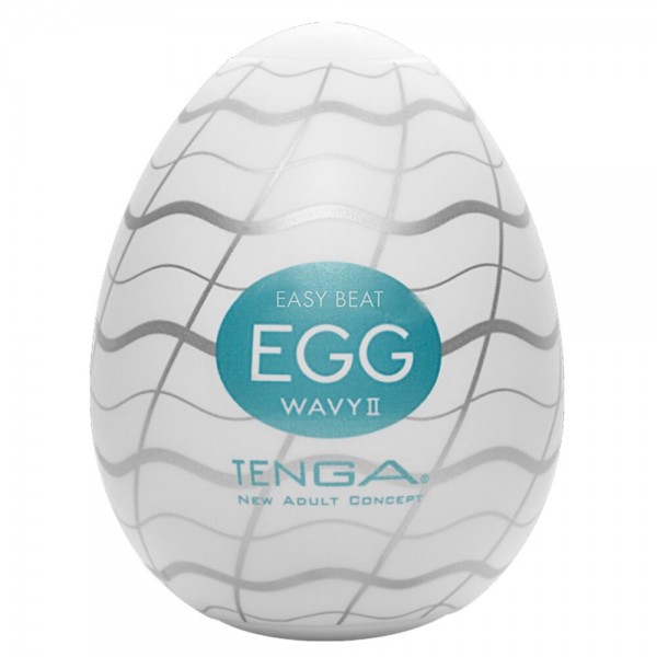 Мастурбатор-яйце Tenga Egg Wavy II з подвійним хвилястим рельєфом