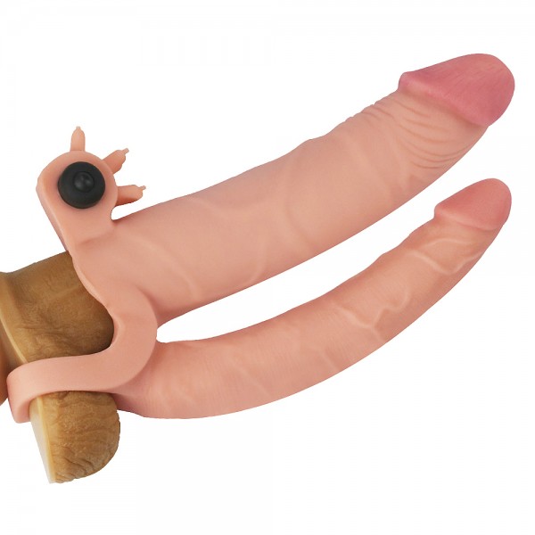 Насадка на член LoveToy Pleasure X Tender Vibrating Double Penis Sleeve Add 1