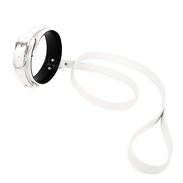 Нашийник з повідцем DS Fetish Collar with leash white