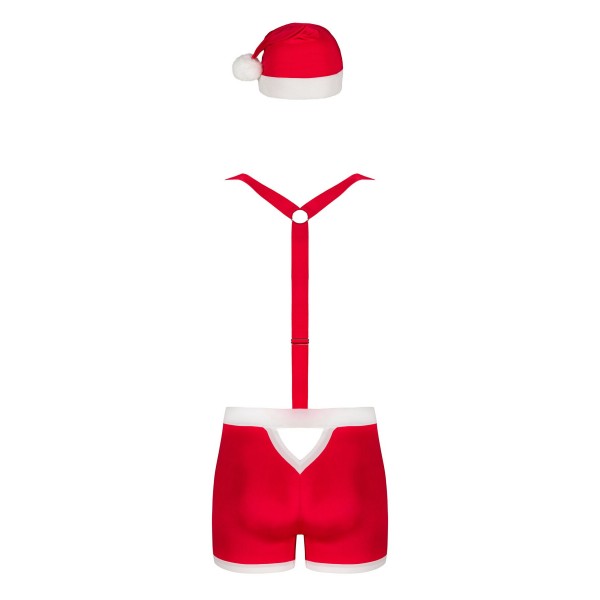 Чоловічий еротичний костюм Санта-Клауса Obsessive Mr Claus червоний L/XL
