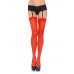 Сексуальные чулки под подвязки Leg Avenue Sheer Stockings Red one size