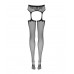Сітчасті панчохи-стокінги з візерунком на сідницях Obsessive Garter stockings S232 чорні S/M/L