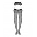 Сетчатые чулки-стокинги с имитацией гартеров Obsessive Garter stockings черные S500S/M/L