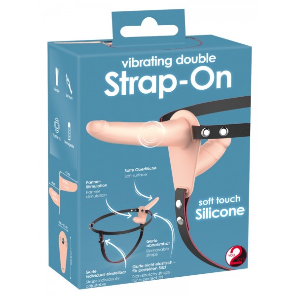 Страпон You2Toys Vibrating Double Strap-On