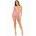 Платье-сетка с сердечками Leg Avenue Heart net mini dress завязки, открытые плечи, Pink one size