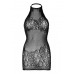 Платье-сетка со стразами Leg Avenue Rhinestone halter mini dress открытая спина, Black one size