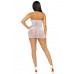 Платье-сетка со стразами Leg Avenue Rhinestone halter mini dress открытая спина, White one size